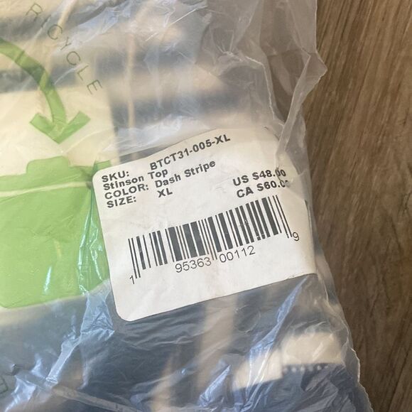 New Carve Stinson striped bikini razorback swimsuit top XL - Picture 6 of 7